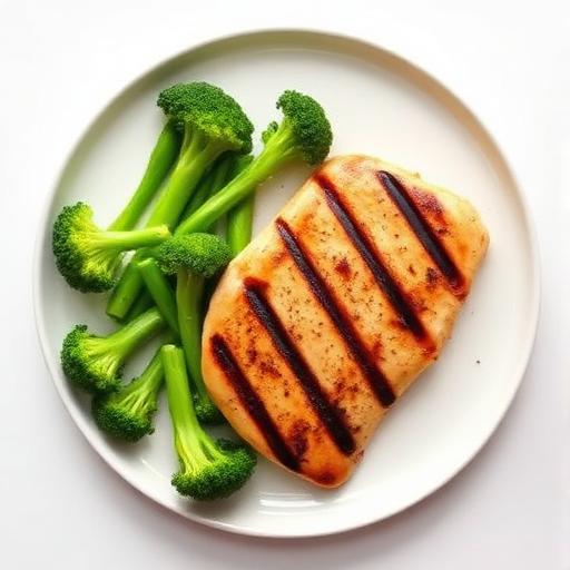 Grilled chicken and broccoli