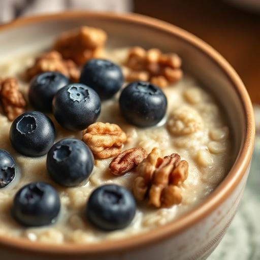 Blueberry and walnut oats